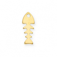 Breloques en acier Inox ar&ecirc;te de poisson Dor&eacute;