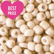 Perles de rocailles 6/0 (4mm) Beige latte