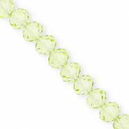 Perles &agrave; facettes 12x9&nbsp;mm disque Heishi Vert clair