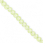 Perles &agrave; facettes 6x5&nbsp;mm disque Heishi Vert clair