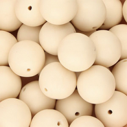Perles en silicone 18&nbsp;mm Beige nude