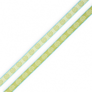 BY31® Ruban texte spirale Vert-bleu turquoise