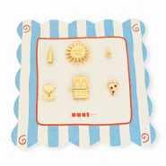 BY31&reg; Breloques en laiton Eco-brass Lot promotionnel (6 pi&egrave;ces) Dor&eacute;-rouge