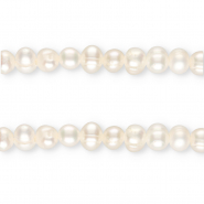 TQ Perles d&rsquo;eau douce rond 5-6 mm Ivoire