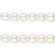 TQ Perles d&rsquo;eau douce "grain de riz" 12x10 mm Blanc naturel