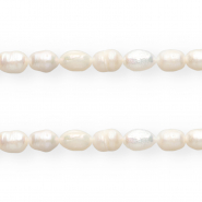 TQ Perles d&rsquo;eau douce "grain de riz" 7x5 mm Blanc naturel