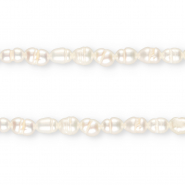 TQ Perles d&rsquo;eau douce "grain de riz" 6x4 mm Blanc naturel