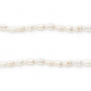 TQ Perles d&rsquo;eau douce "grain de riz" 5x4 mm Blanc naturel