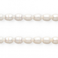 TQ Perles d&rsquo;eau douce "grain de riz" 10x9 mm Blanc naturel