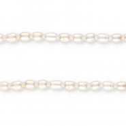TQ Perles d&rsquo;eau douce "grain de riz" 7x5 mm Blanc naturel