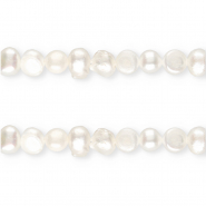 TQ Perles d&rsquo;eau douce nugget rond 6-7 mm Blanc naturel