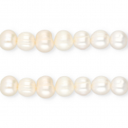 TQ Perles d&rsquo;eau douce 8 mm Blanc naturel