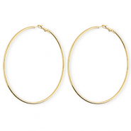 Boucles d'oreilles&nbsp;/&nbsp;cr&eacute;oles en acier Inox Dor&eacute;