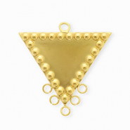 BY31® Apprêts en acier Inox connecteur triangle avec 6 anneaux Doré