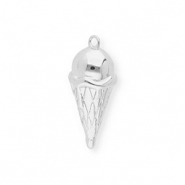 BY31® Breloques en laiton Eco-brass glace Argenté