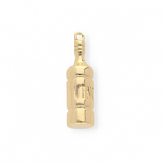 BY31® Breloques en laiton Eco-brass bouteille de vin Doré