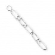 BY31® Breloques en acier inox à maille forçat Argenté