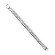 BY31® Breloques en acier inox à maille serpentine Argenté