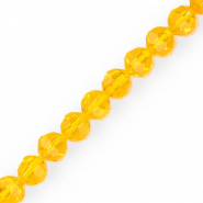 Perles &agrave; facettes rondes 10 mm Orange