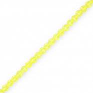 Perles &agrave; facettes rondes 4 mm Jaune