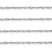 Appr&ecirc;ts en acier Inox cha&icirc;ne maille jaseron maille twist Argent&eacute;