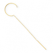 BY31&reg; Appr&ecirc;ts en acier Inox boucles d'oreilles&nbsp;/&nbsp;puces cr&eacute;oles avec anneau Dor&eacute;