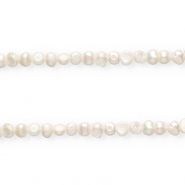 Perles d'eau douce imparfaites nugget Blanc naturel