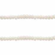 Perles d'eau douce imparfaites trou vertical 5mm Blanc naturel