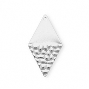 Breloques en acier Inox losange Argent&eacute;