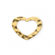 Apprêts en acier Inox connecteur coeur Doré