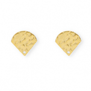 Apprêts en acier Inox boucles d'oreilles / puces d’oreilles avec anneau Doré