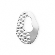 Breloques en acier Inox ovale Argenté