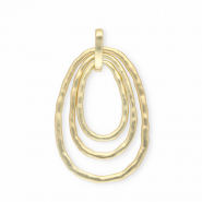 Pendentifs accroche-regard bague ovale Doré