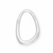 Pendentifs accroche-regard / connecteur ovale Argenté