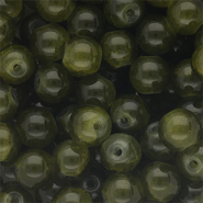 Perles en verre 8 mm Vert armée