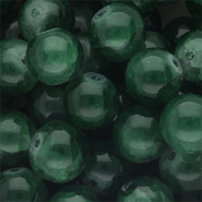 Perles en verre 12 mm Vert foncé
