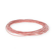 Cuir rond 1 mm Rose clair