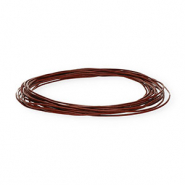 Cuir rond 1 mm Bordeaux foncé