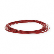 Cuir rond 1 mm Rouge
