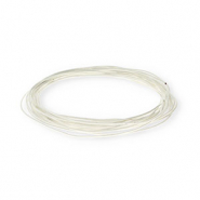 Cuir rond 1 mm Blanc