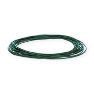 Cuir rond 1 mm Vert sarcelle foncé