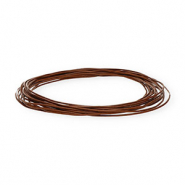Cuir rond 1 mm Marron foncé