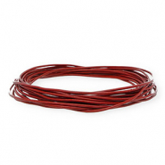 Cuir rond 1,5 mm Rouge