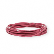 Cuir rond 2 mm Rose