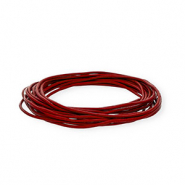 Cuir rond 2 mm Rouge