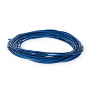Cuir rond 2 mm Bleu foncé