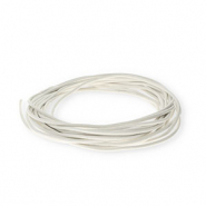 Cuir rond 2 mm Blanc