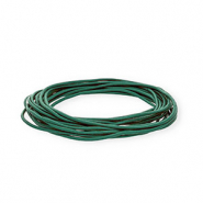 Cuir rond 2 mm Vert sarcelle foncé
