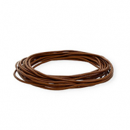 Cuir rond 2 mm Marron foncé