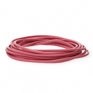 Cuir rond 3 mm Rose